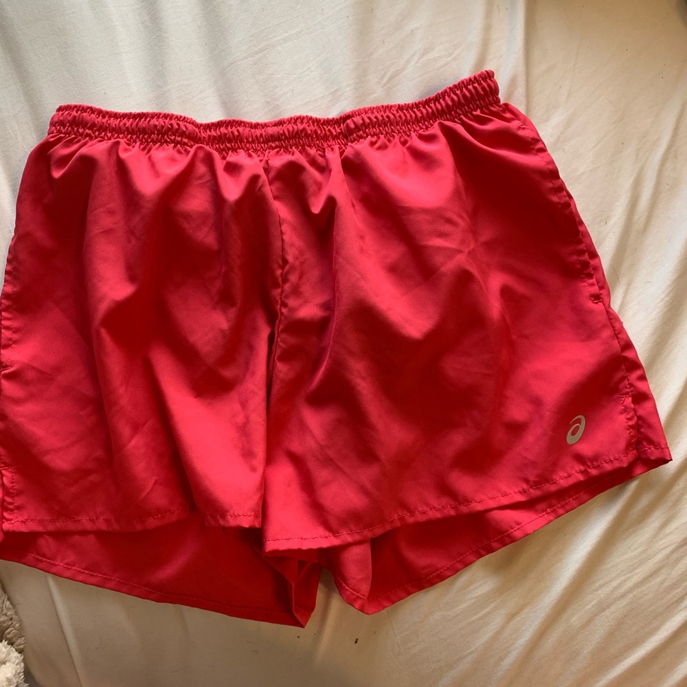 Hot pink workout shorts